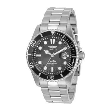 Imagem de Invicta Relógio masculino de quartzo de aço inoxidável Pro Diver, 43 mm, prata (modelo: 30806), Prata, Relógio de quartzo, mergulhador
