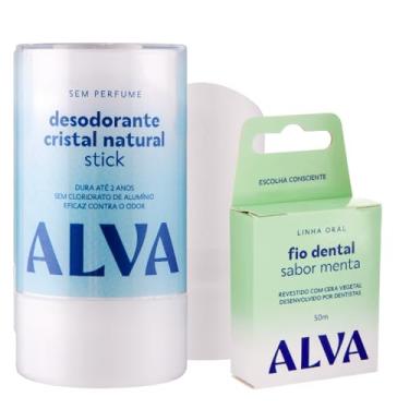 Imagem de Desodorante Alva Cristal 120g Ganhe Fio Dental 50 Metros