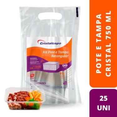 Imagem de Pote 750ml tp cristal retg freezer/micro c/25 - CristalCopo