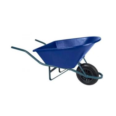 Imagem de Carrinho Mão Pneu/Câmara Caçamba Plástica (Anti-UV) 90 Litros Azul - M