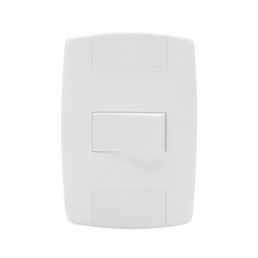 Imagem de Interruptor Elétrico 1 Tecla Completo Branco 10A Linha Lev - Ilumi, Op