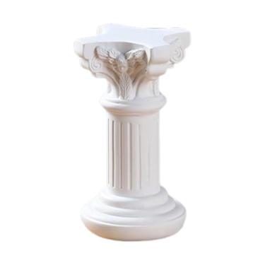 Imagem de WeiLaiKeQi Pequena estátua de pilar romano, suporte de vela de resina, mini estatueta de coluna grega para festa de inauguração de casa de casamento, 8.2 Cm X 8.2 Cm X