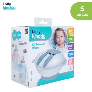 Imagem de Kit Refeição Lolly Garfo + Colher + Prato com Divisória + Bowl Base co