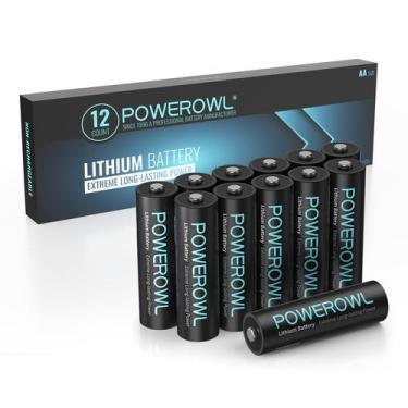 Imagem de Baterias AA POWEROWL de lítio de 1,5 V de alta capacidade 3000mAh, pac