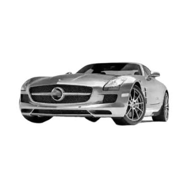 Imagem de Pôster De Carro Esportivo Luxuoso Preto E Branco, Arte Em Tela Para De