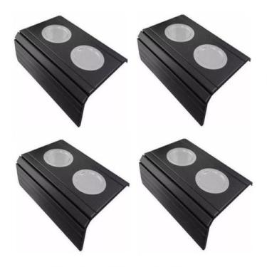 Imagem de Kit 04 Esteira Decorativa Laqueada Sofá Copo Alumínio Preta - M A SORP