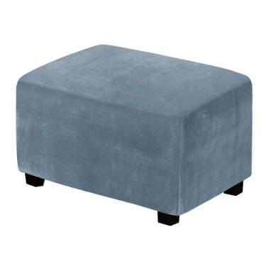 Imagem de Capa otomana H.VERSAILTEX Real Velvet Plush Stone Blue