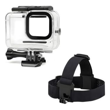 Imagem de Kit Suporte Cabeça Caixa Estanque Compativel Para Gopro Hero 9/10/11/12/13 Black