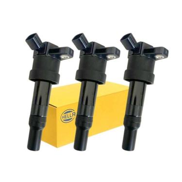 Imagem de Kit 3 Bobina Ignição Hyundai Hb20 Kia Picanto  Hella