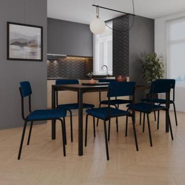 Imagem de Conjunto 3 Cadeiras de Jantar Fit com Estrutura Preta - Metalig