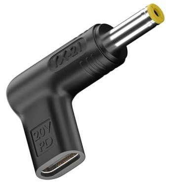 Imagem de Adaptador PD USB C para CC 5,5 x 1,7 mm, 100W PD USB C fêmea para adaptador DC 19V macho, tipo USB C para adaptador de 5,5 x 1,7 mm feito para laptop Acer série