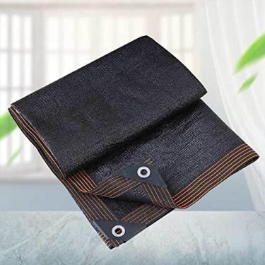 Imagem de Cortinas De Vela Para Jardim Grande Rede De Sombra 90% Para Pátio Malha Respirável Sombra Pano Protetor Solar Sombra Isolante De Calor Jardim Varanda Pátio, Black, 4x7m