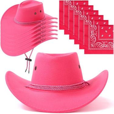 Imagem de Chapéu de caubói e bandana Zhanmai Western Party Traje x12