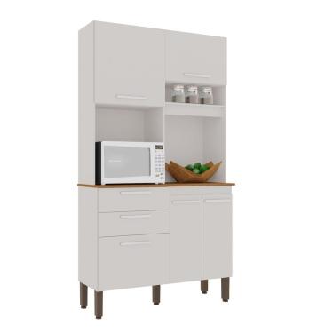 Imagem de Armário De Cozinha 5 Portas 2 Gavetas Dubai Salleto Branco
