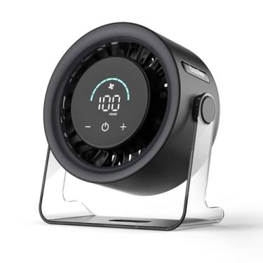 Imagem de Basike Ventilador de Mesa USB, 3 Velocidades Super Silencioso, Portátil Ideal para Escritório, Computador, Quarto, Estudos e Viagens Ventilador Pequeno com Base Antiderrapante (Preto)