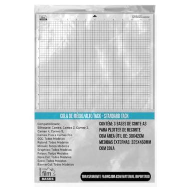 Imagem de Kit 3 Bases de Corte A3 com Cola Compatível Silhouette Cameo e Outras Plotters de Recorte
