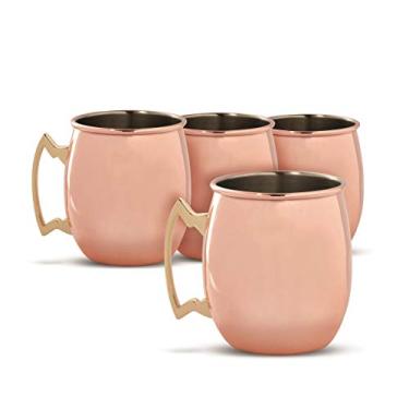 Imagem de Cambridge Silversmiths Conjunto de 4 peças de canecas Moscow Mule, 590 ml, cobre