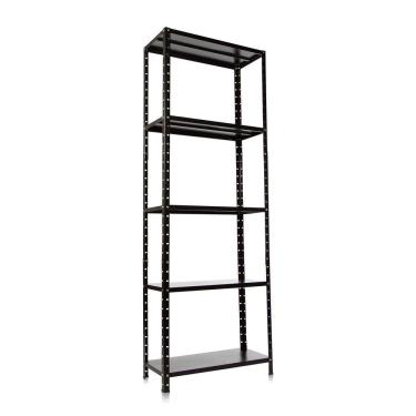 Imagem de Estante Aço Multiuso Preta 5 Prateleiras Até 30kg Cada