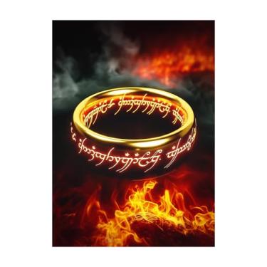 Imagem de Katomula 100 MTG Card Sleeves with 100 Inner Sleeve, Textured Back Art Sleeves, Fit Standard Size Cards- The-One-Ring