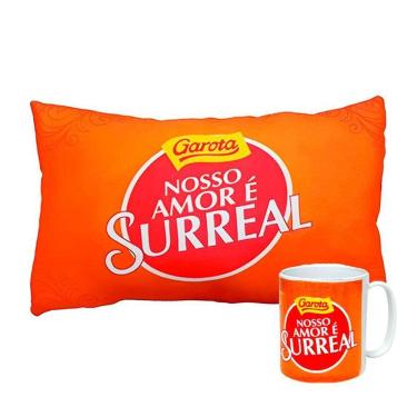 Imagem de Almofada e Caneca Nosso Amor - Laranja - 29x19 cm