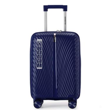 Imagem de Mala de Viagem Pequena de Bordo 8kg em Polipropileno Inquebrável com Zíper Duplo Antifurto e Rodas Removíveis 360º - Allabard