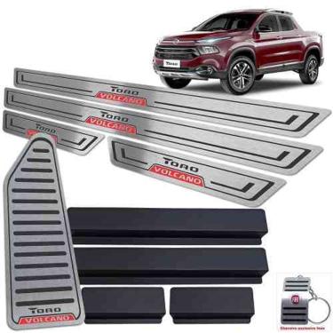 Imagem de Descanso + Soleira Vinil Fiat Toro Volcano 2016 a 2021 Preto