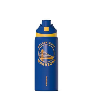 Imagem de Hydrapeak Garrafa de água de 947 ml oficialmente licenciada pela NBA Golden State Warriors com tampa Chug, água isolada de aço inoxidável