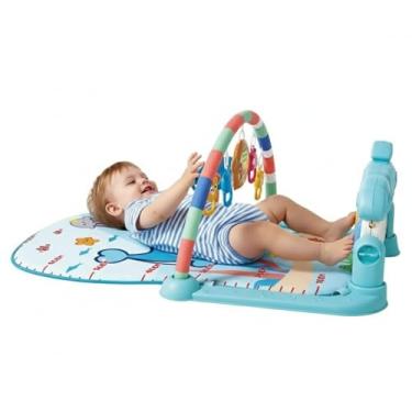 Imagem de apete de Atividades Musical com Piano Interativo para Bebê Rosa – Estimula Coordenação e Desenvolvimento Sensorial (Azul)