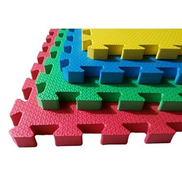 Imagem de Kit 8 Tapetes Tatames Coloridos Eva 50 X 50 X 1,5cm 15mm VV/VM/AR/AM