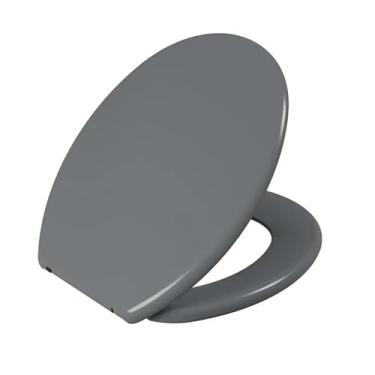 Imagem de Assento SanitáRio Oval Universal | Tampa PráTica Com Design Moderno Para Seu Banheiro(Cinza Escuro)