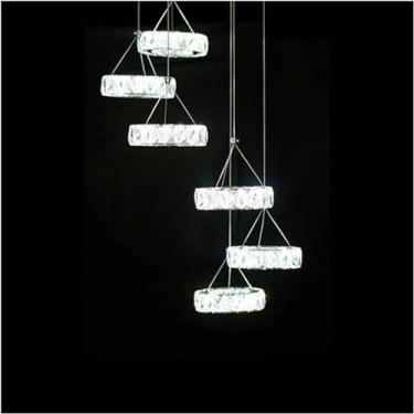 Imagem de Lustre moderno LED, lustre de cristal LED moderno, lâmpada compatível com lustres decorativos de cristal, decoração moderna
