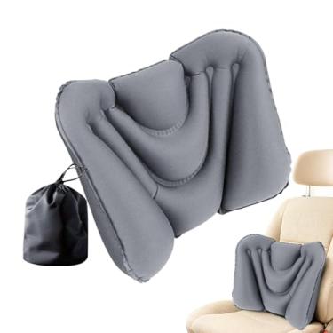 Imagem de Almofada De Suporte Lombar,Almofada Lombar Insuflável para Costas | Coxim De Alívio De Stress - Para Uso Em Escritório, No Trabalho, Ao Sentar, Na Condução, Em Viagens, Avião, Caminhão, Ler E