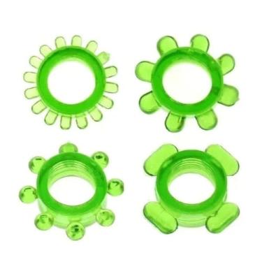 Imagem de Anel Mega Silicone Anel Peniano Elástico para Performance e Estimulação Prazer Intenso [VERDE] KT809