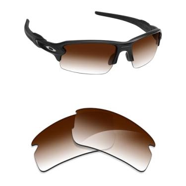 Imagem de Alphax Lentes de reposição marrom gradiente não polarizadas para óculos de sol Oakley Flak 2.0 XXL OO9488