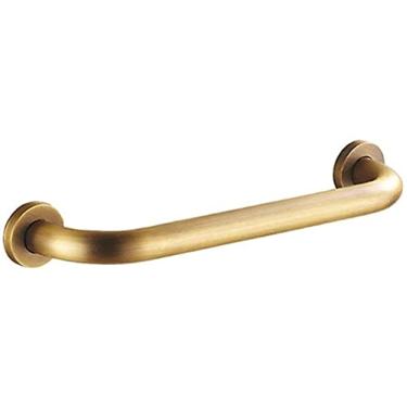 Imagem de Barra de apoio de latão montada na parede escovado antiderrapante barras de apoio de segurança para idosos/deficientes sanitários/assistência de chuveiro corrimão dourado/40 cm (30 cm)