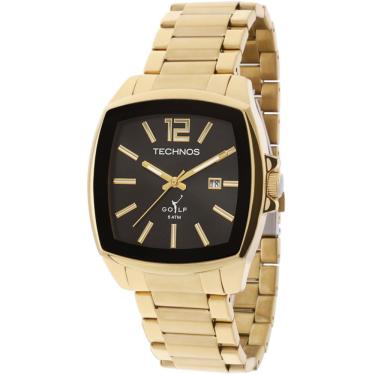 Imagem de Relógio Technos Masculino Ref: 2115koi/4p Golf Retangular Dourado