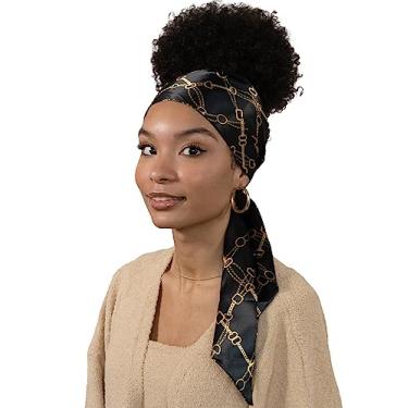 Imagem de Lenço Edge para mulheres – Envoltório de cabeça de cetim de seda para deitar bordas – para cabelo natural e perucas – Macio, elegante e permanece no lugar