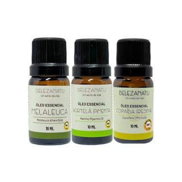 Imagem de Kit Óleos Essenciais Melaleuca, Copaíba e Hortelã - Belezanatu