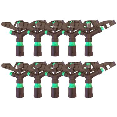 Imagem de Kit 10 Aspersor De Impacto 1" POL irrigador canhão alcance até 30 metros de Pasto Horta Jardim