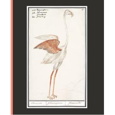 Imagem de Vintage Common Flamingo with open wings notebook, Composition style notebook, Journal, Diary, Paperback notebook, College Ruled, 120 pages, 7.5” x ... bird journal, pink notebook, pink journal