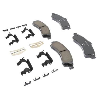 Imagem de ACDelco Professional 17D882CHF2 Kit de pastilhas de freio a disco frontal de cerâmica com molas e clipes
