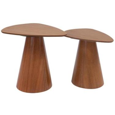 Imagem de Conjunto de mesa lateral Alpes Orgânico - Bac Móveis, Natural