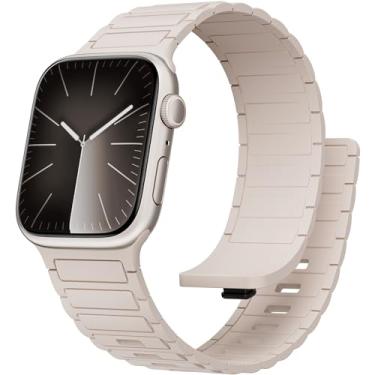 Imagem de Pulseira magnética esportiva para Apple Watch Ultra/2/3 de 49 mm, 45 mm, 46 mm, 44 mm, 42 mm, 41 mm, 40 mm, 38 mm, para Apple Watch, séries 11, 10, 9, 8, 7, 6, 5, 4, se 2