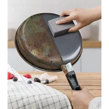 Imagem de Bloco de tijolos de limpeza de grelha, fogões resistentes, limpador de pedra, pedra-pomes para limpeza de topo de fogão, tijolos de grelha para limpeza de topo plano, pacote com 3