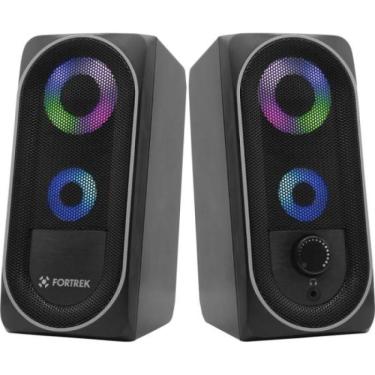 Imagem de Caixa de Som Gamer Multimídia Fortrek Black Hawk RGB Preta