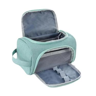 Imagem de IEUDNS Estojo grande para lápis, 17x13x13cm, estojo para canetas marcadoras, bolsa de maquiagem para viagens, ideal para meninos e meninas, Verde