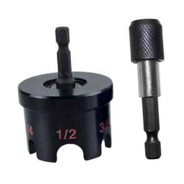 Imagem de Ｂｅｓｇａ Adaptador para furadeira de porcas para hastes roscadas de 1/4", 3/8" e 1/2" - Remoção rápida e versátil de porcas parafusos para, Black W Nut Driver