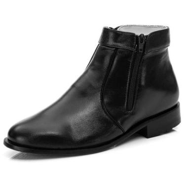 Imagem de Bota Social Masculino Couro Legítimo Conforto Solado Couro Ranster - 1