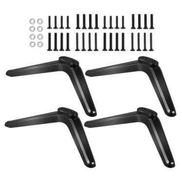 Imagem de PRETYZOOM 2 pares de pernas de suporte de TV com acessório de instalação, base universal de TV para televisão 32/40/49/50/55, substituição de perna de plástico