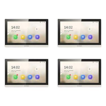 Imagem de 4x Monitor Video Porteiro Ip 7'' Touchcolor Ds-kh6350-wte1 - Hikvision